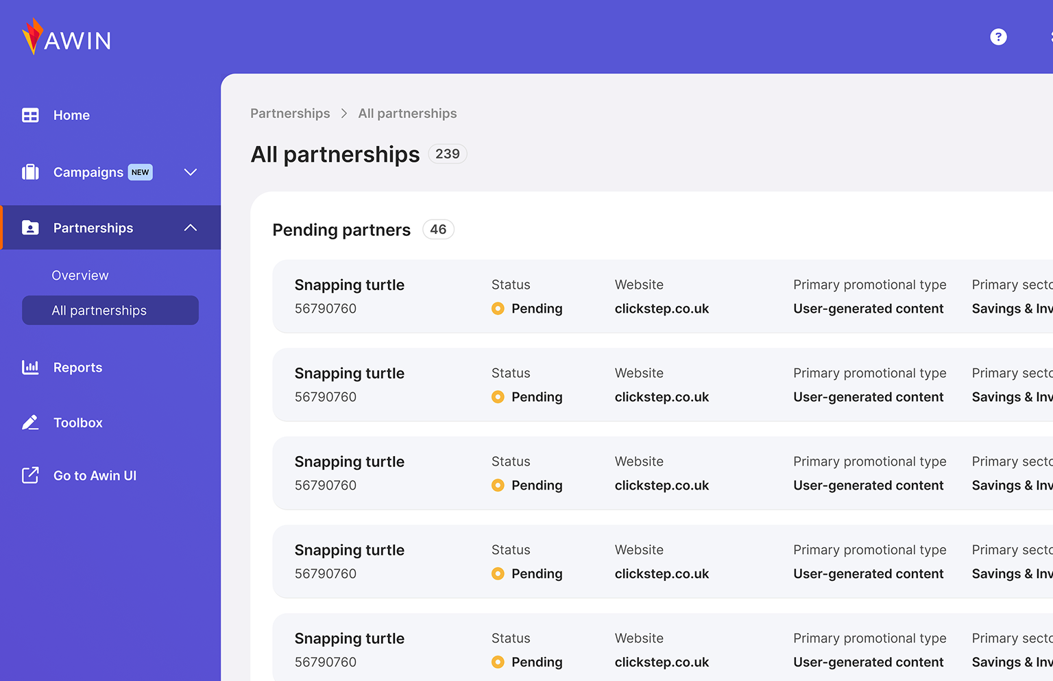 Nova all partnerships